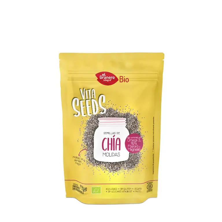 Vitaseeds semillas de chia molidas BIO, 200 g - EL GRANERO INTEGRAL
