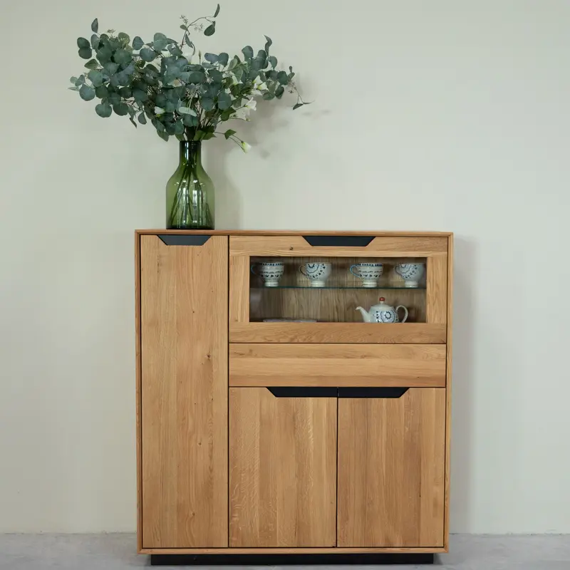 Vitrine en bois massif de chêne Bremen 3 - NordicStory