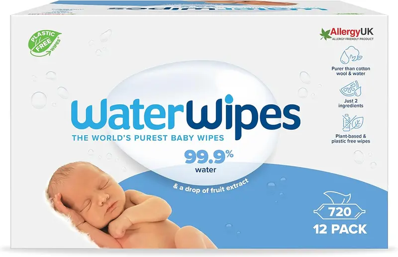 WaterWipes Toallitas Húmedas para Bebé (Pack 12x60, 720 uds)
