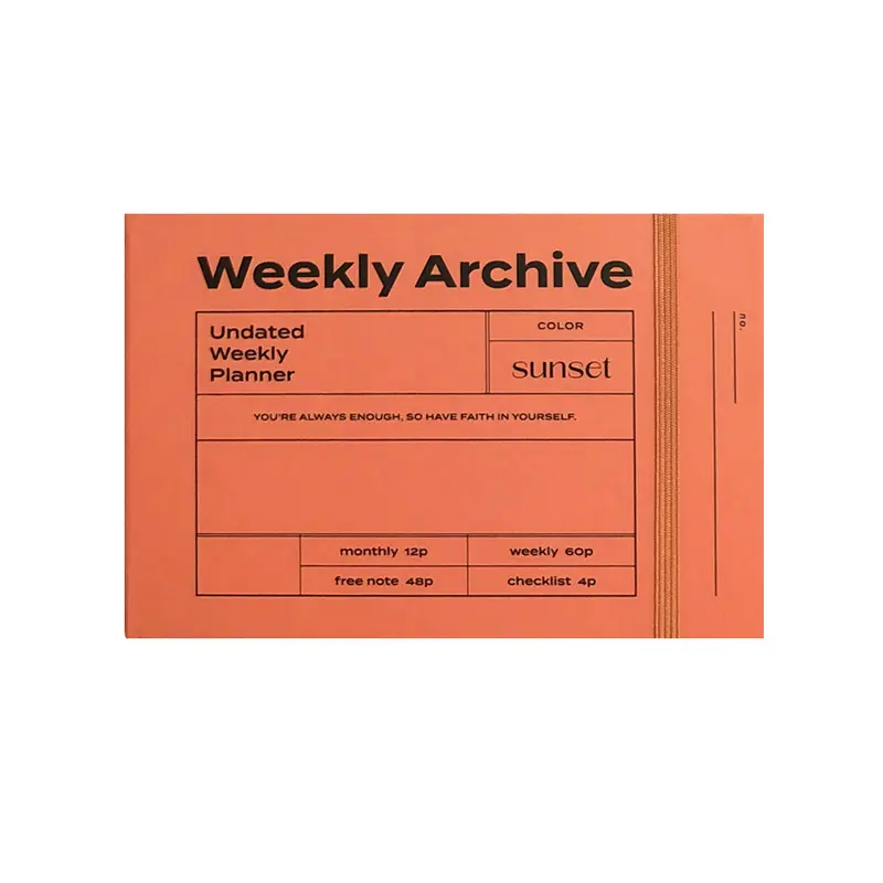 Weekly Archive Planner 6 Months