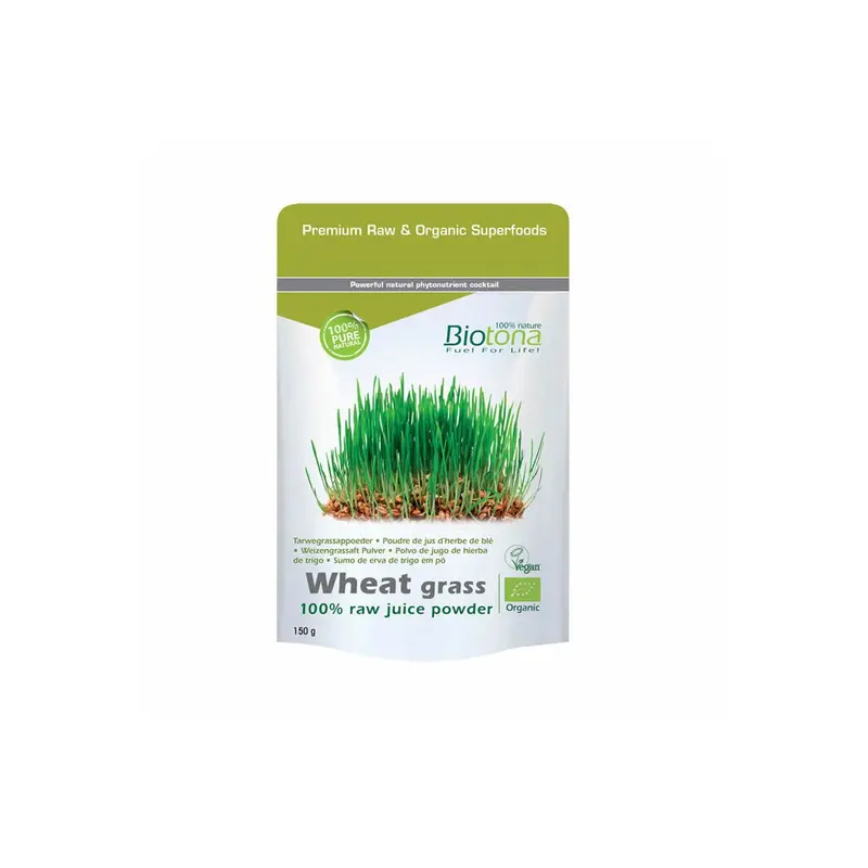 Wheat grass/hierba de trigo polvo superfood bio - 150 g - Biotona