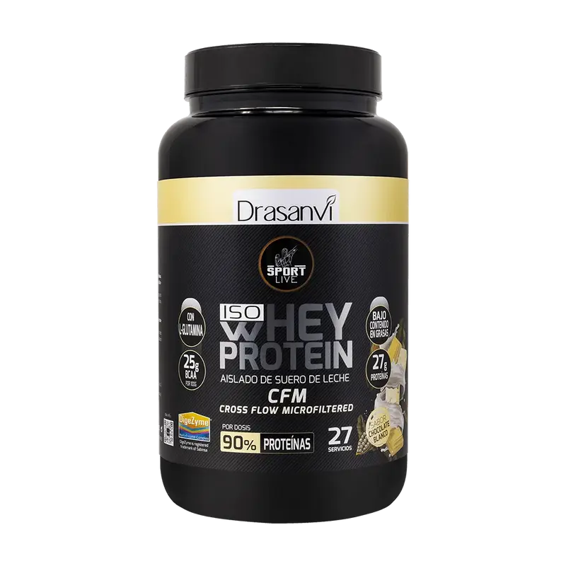 WHEY PROTEIN AISLADO CHOCOLATE BLANCO 800G SPORT LIVE DRASANVI