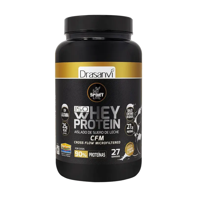 WHEY PROTEIN AISLADO COOKIES AND CREAM 800G SPORT LIVE DRASANVI