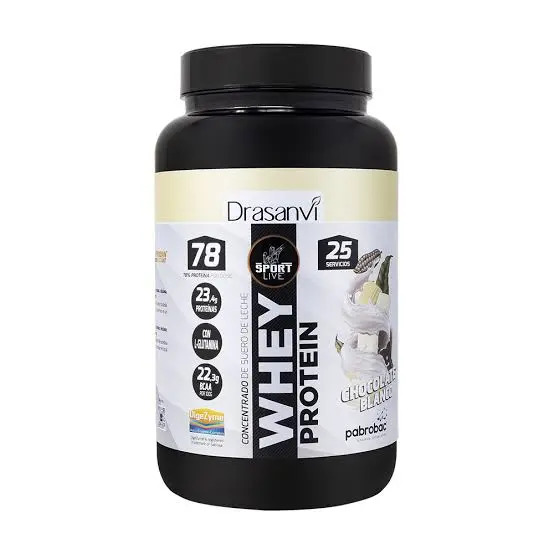 WHEY PROTEIN CONCENTRADA CHOCOLATE BLANCO 750G SPORT LIVE DRASANVI