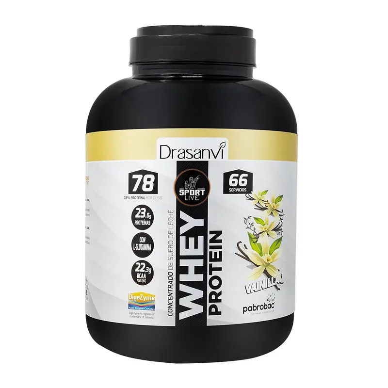 WHEY PROTEIN CONCENTRADA VAINILLA 2kl SPORT LIVE DRASANVI