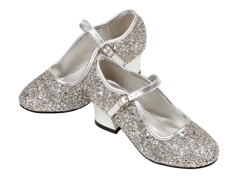 Zapatos purpurina plateado
