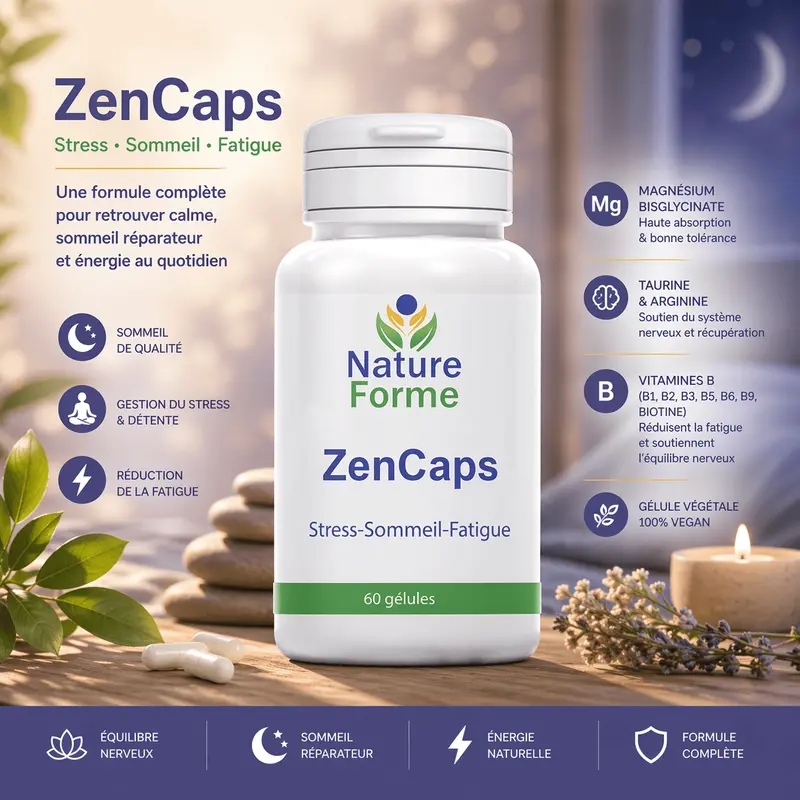 Zencaps Magnésium Bisglycinate – Sommeil, Stress et Fatigue