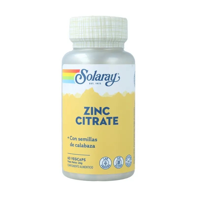 Zinc Citrate 50mg 60caps - SOLARAY