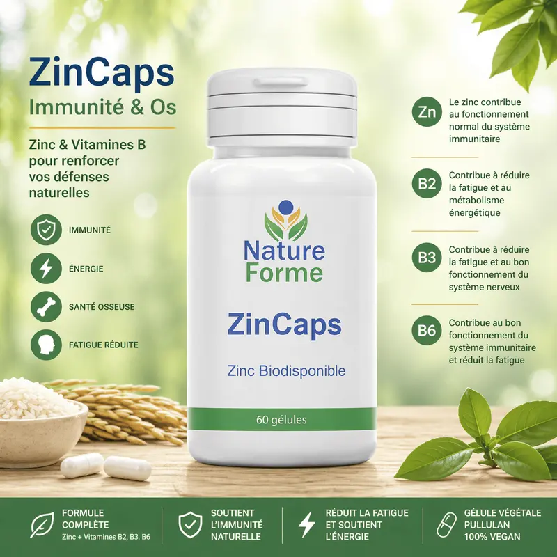 Zincaps (Zinc Pidolate) – Immunité, Vitalité & Peau