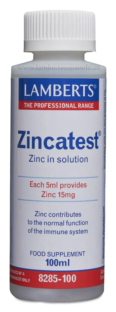 Zincatest®. Zinc liquido en forma de Sulfato.